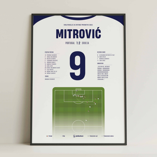 Aleksandar Mitrović postiže gol protiv Portugala