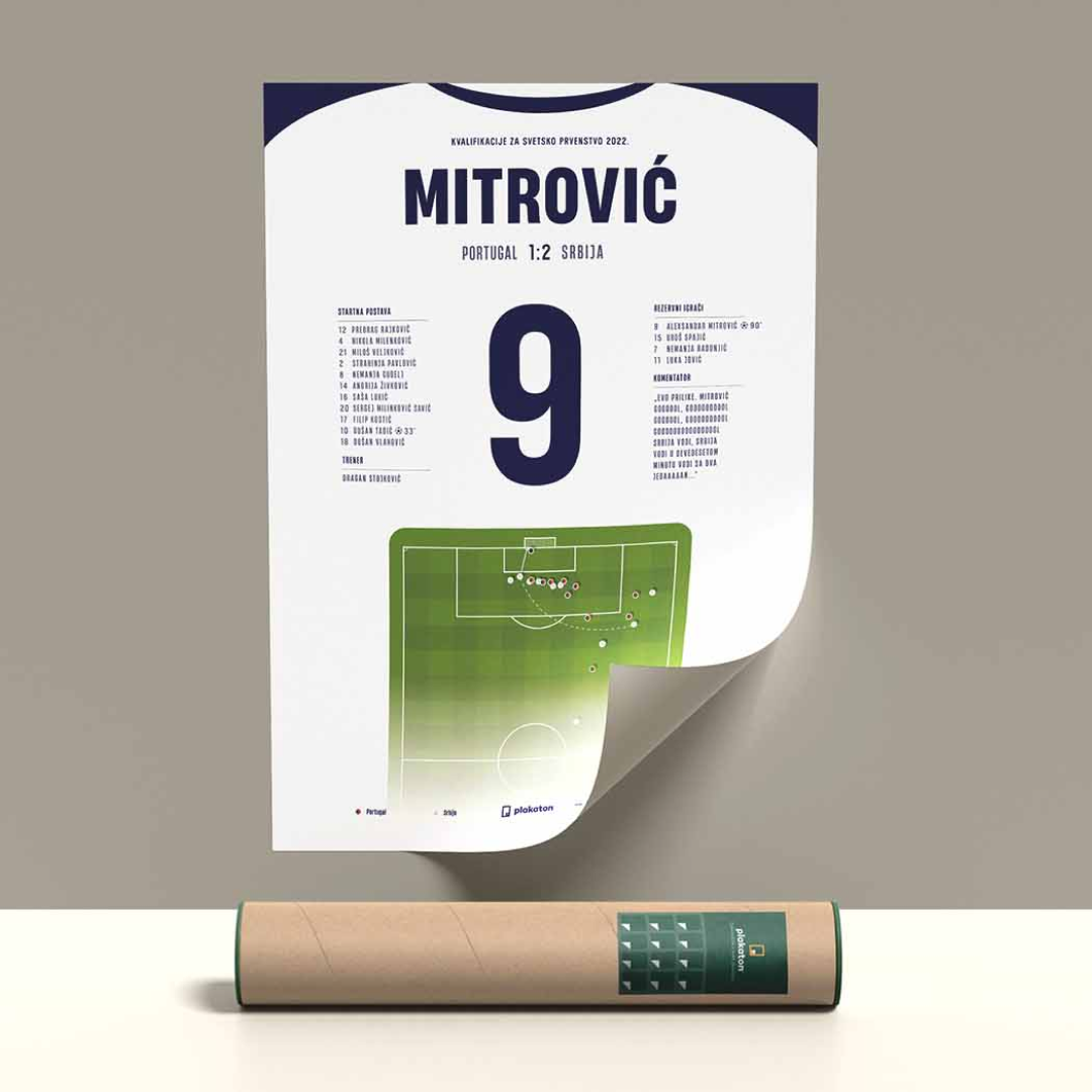 Aleksandar Mitrović postiže gol protiv Portugala