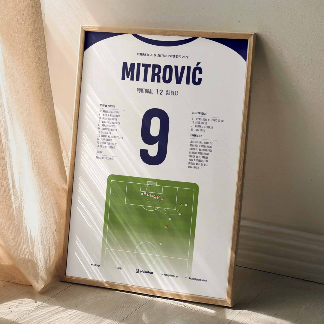 Aleksandar Mitrović postiže gol protiv Portugala