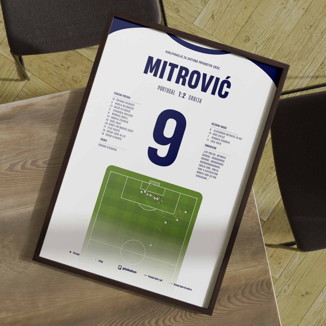 Aleksandar Mitrović postiže gol protiv Portugala