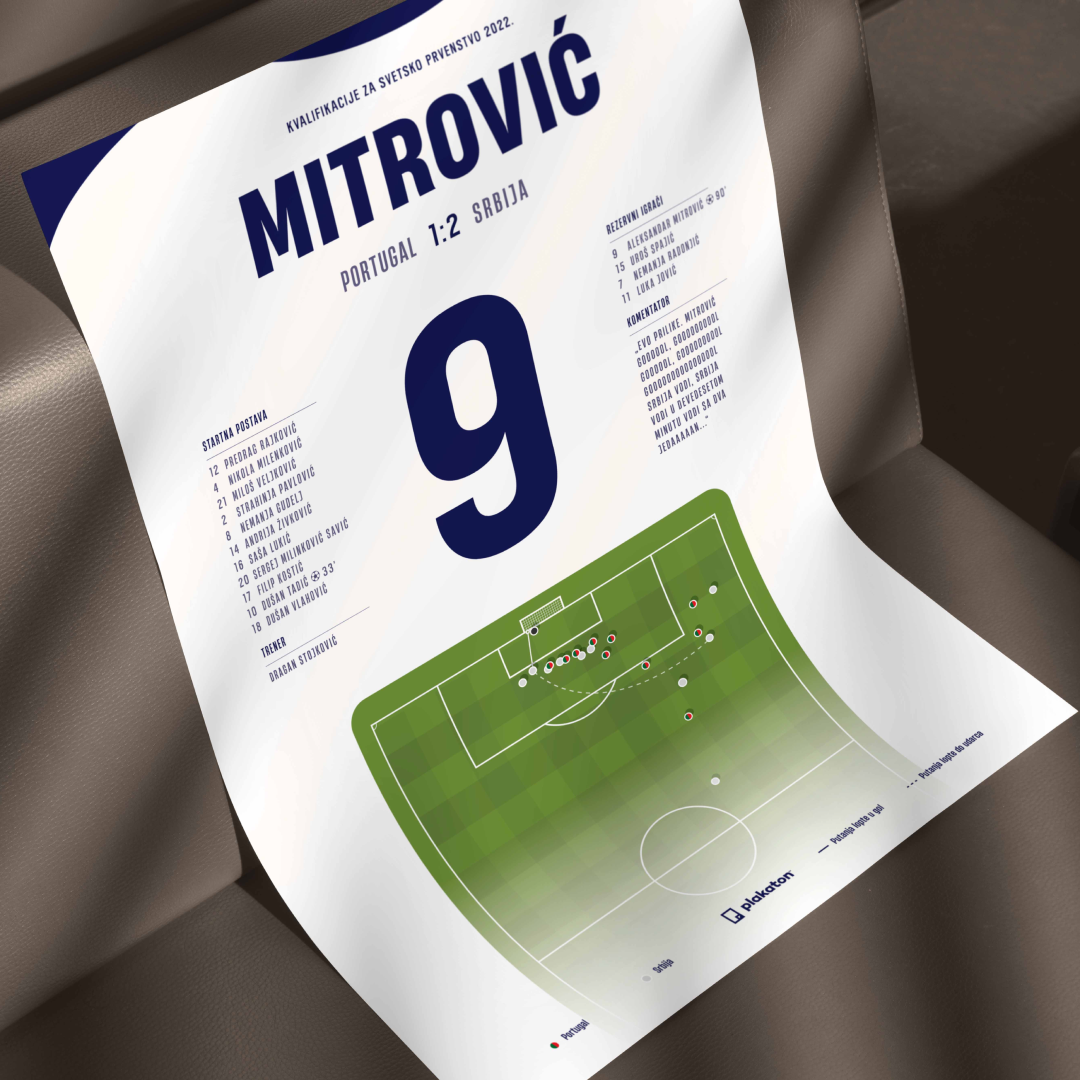 Aleksandar Mitrović postiže gol protiv Portugala