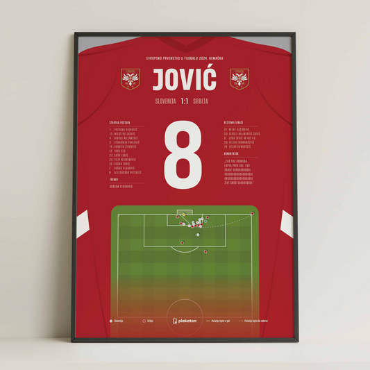 Luka Jović postiže gol protiv Slovenije u poslednjem minutu