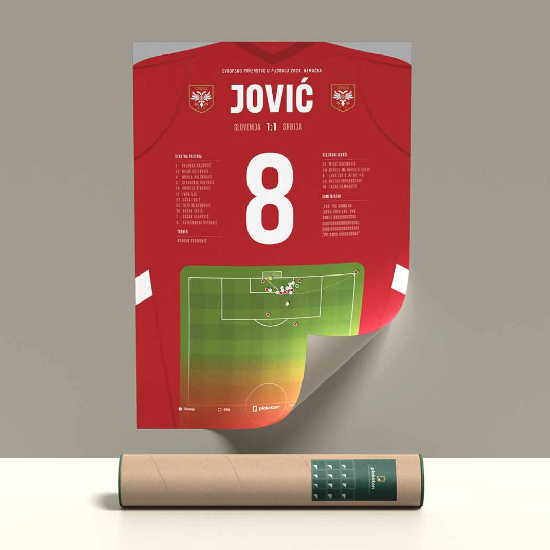 Luka Jović postiže gol protiv Slovenije u poslednjem minutu