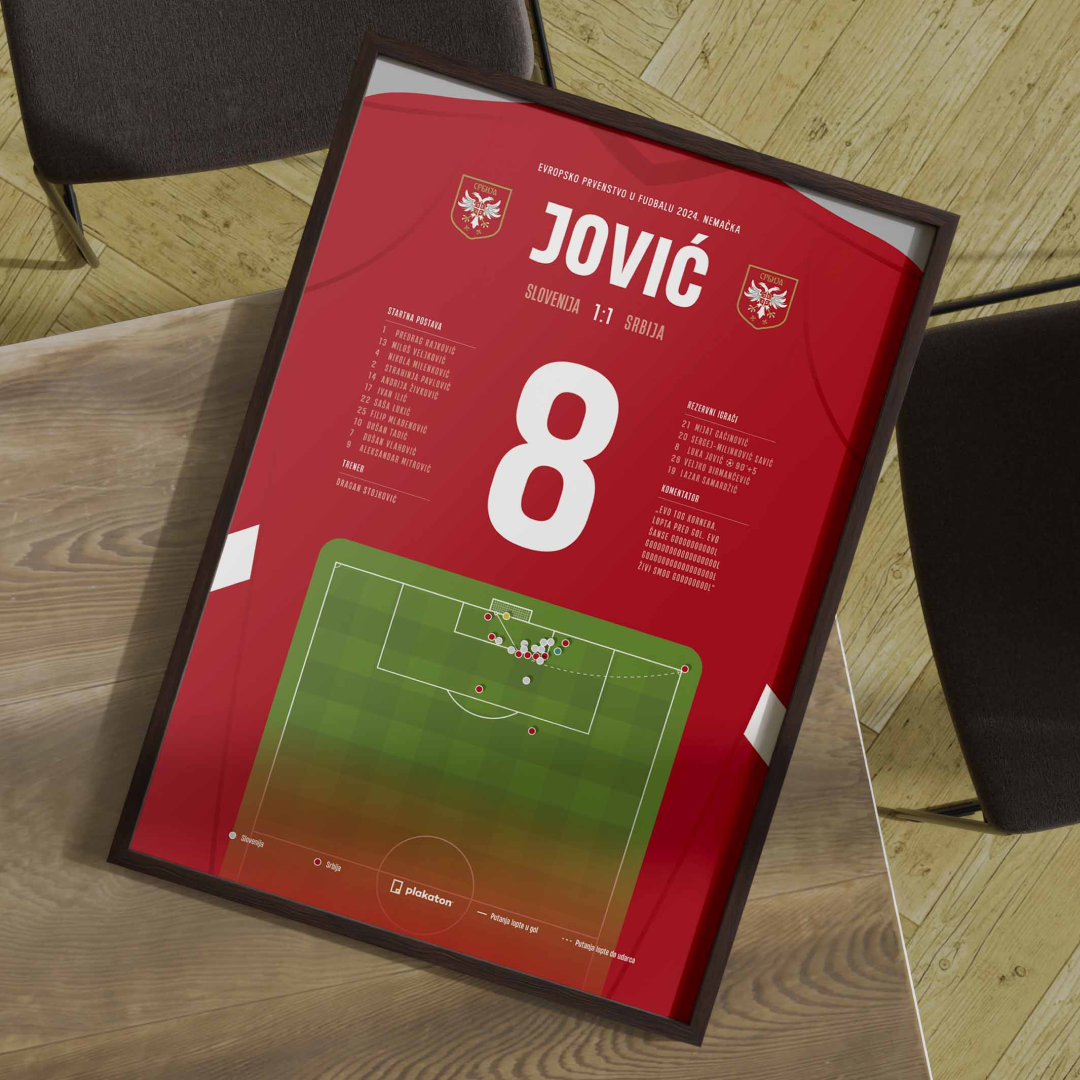 Luka Jović postiže gol protiv Slovenije u poslednjem minutu