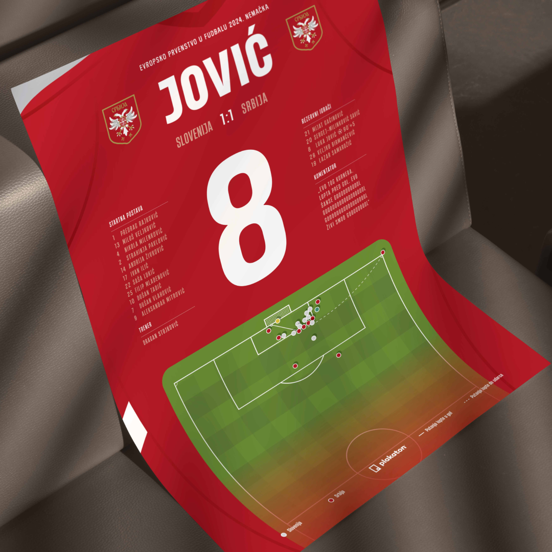 Luka Jović postiže gol protiv Slovenije u poslednjem minutu