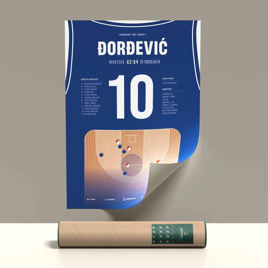 Aleksandar Đorđević pogađa trojku protiv Hrvatske
