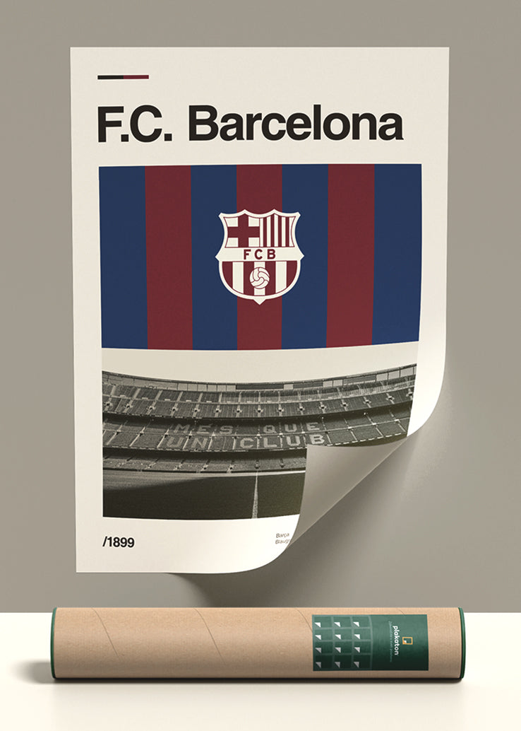 Poster FC Barcelona - simbol strasti i tradicije kluba.