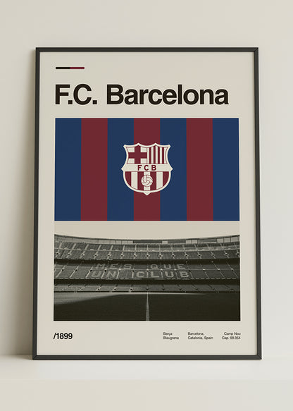 Visokokvalitetni poster stadiona FC Barcelona za ljubitelje fudbala.