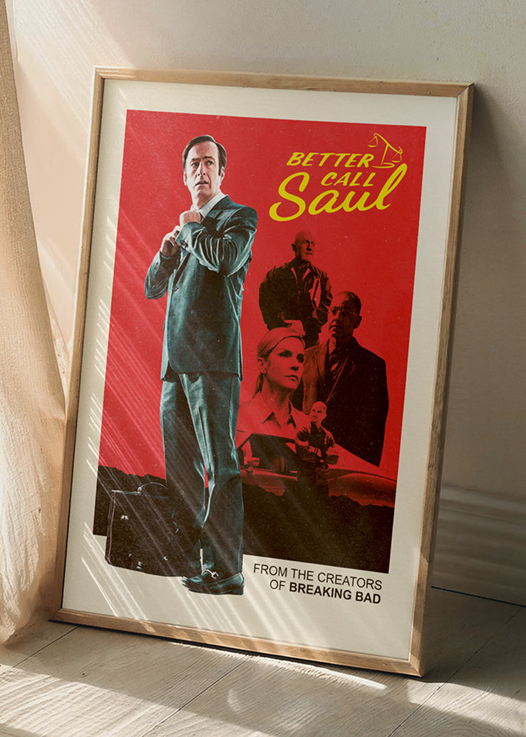 Poster Better Call Saul u modernom enterijeru.