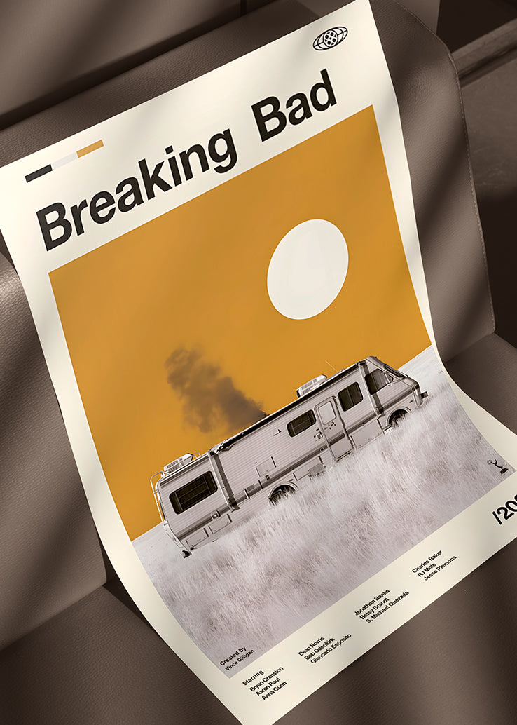 Unikatni poster Mid-century modern Breaking Bad TV.