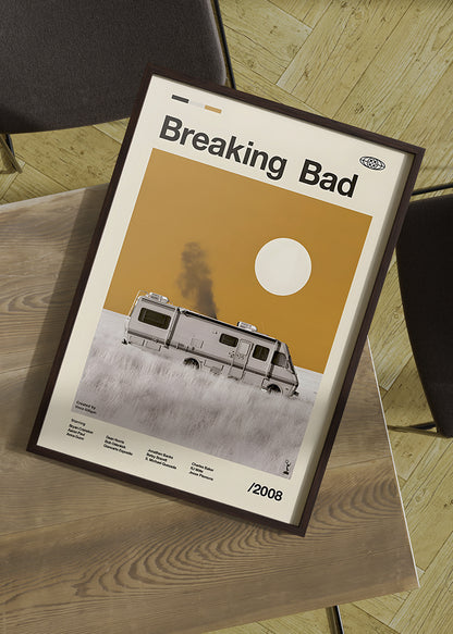 Mid-century modern Breaking Bad TV series poster