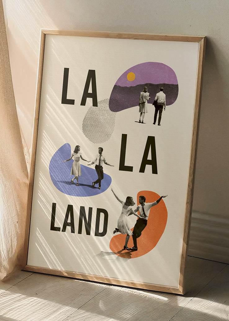 La La Land poster na zidu u stilu skandinavskog dizajna.