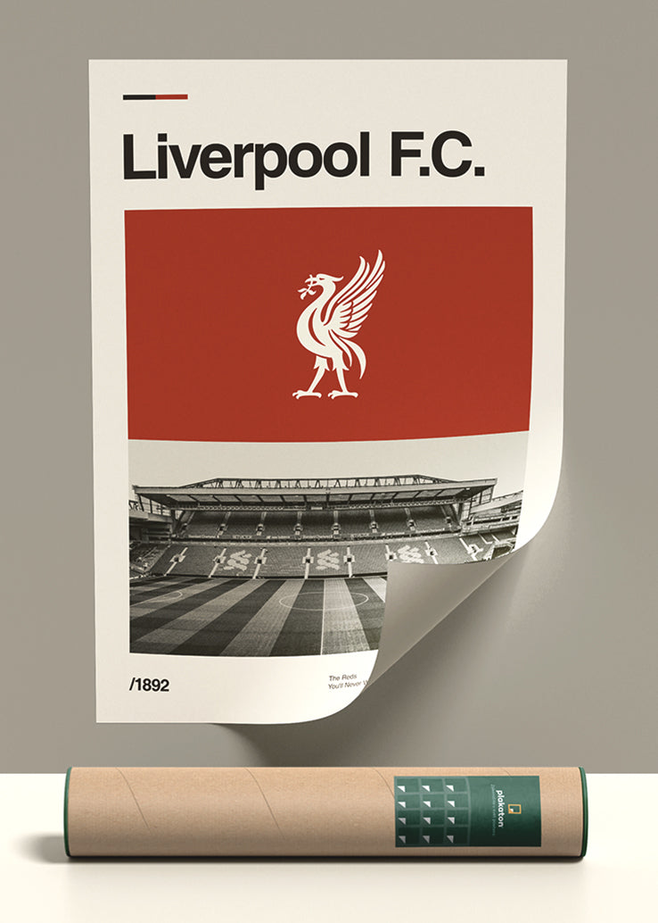 Umetnički prikaz stadiona FC Liverpool - poster za navijače.