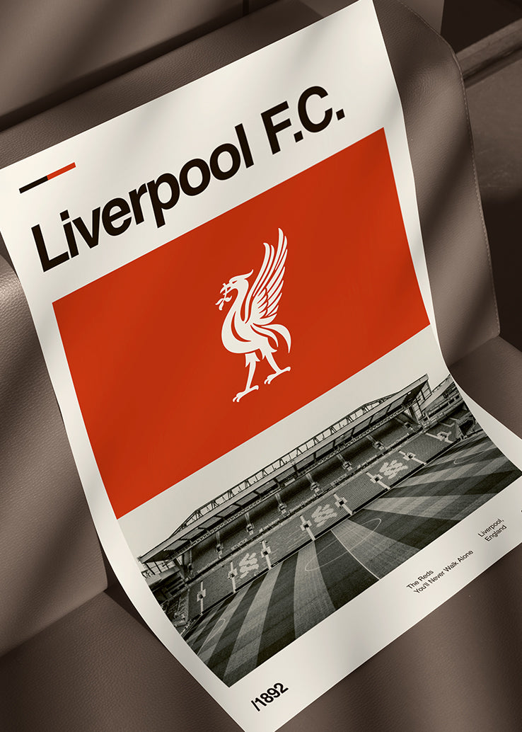 Kupite poster stadiona FC Liverpool - Anfield, savršen poklon za svakog navijača.