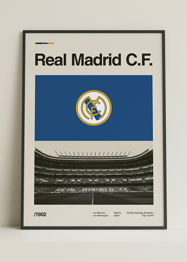 Visokokvalitetni poster stadiona FC Real Madrid za ljubitelje fudbala.