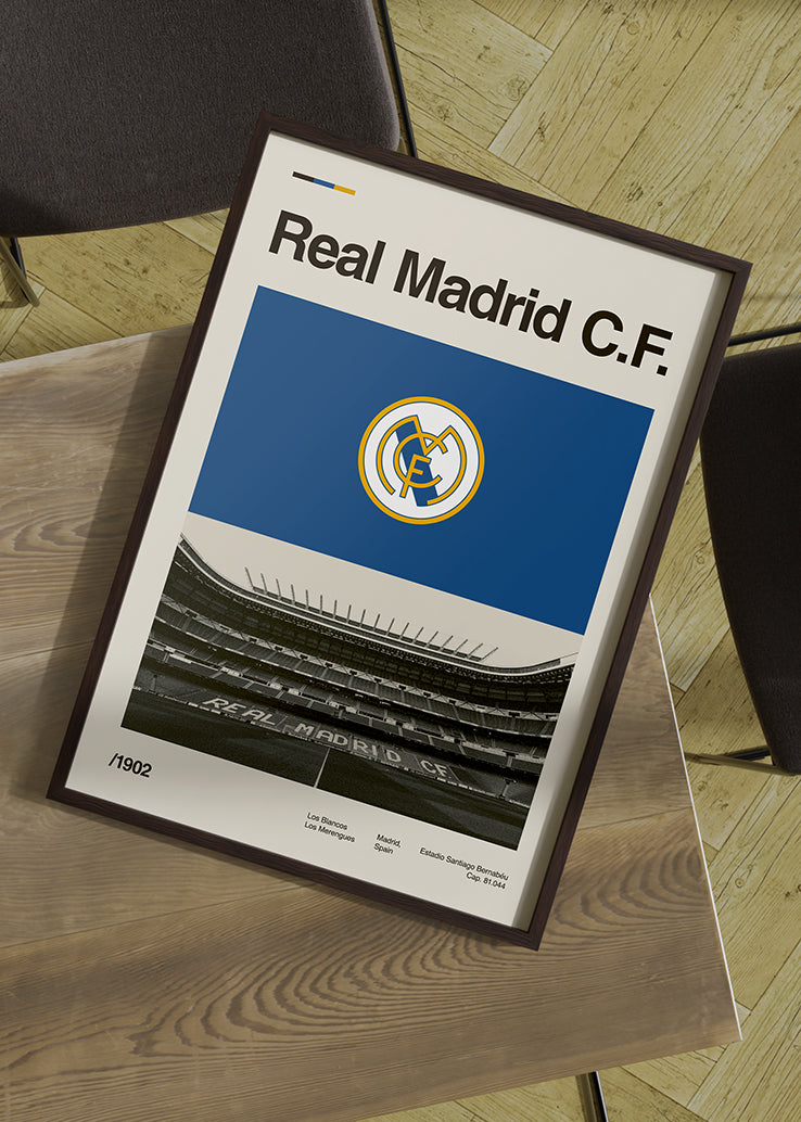 FC Real Madrid zidni poster - dekoracija koja inspiriše strast prema fudbalu.